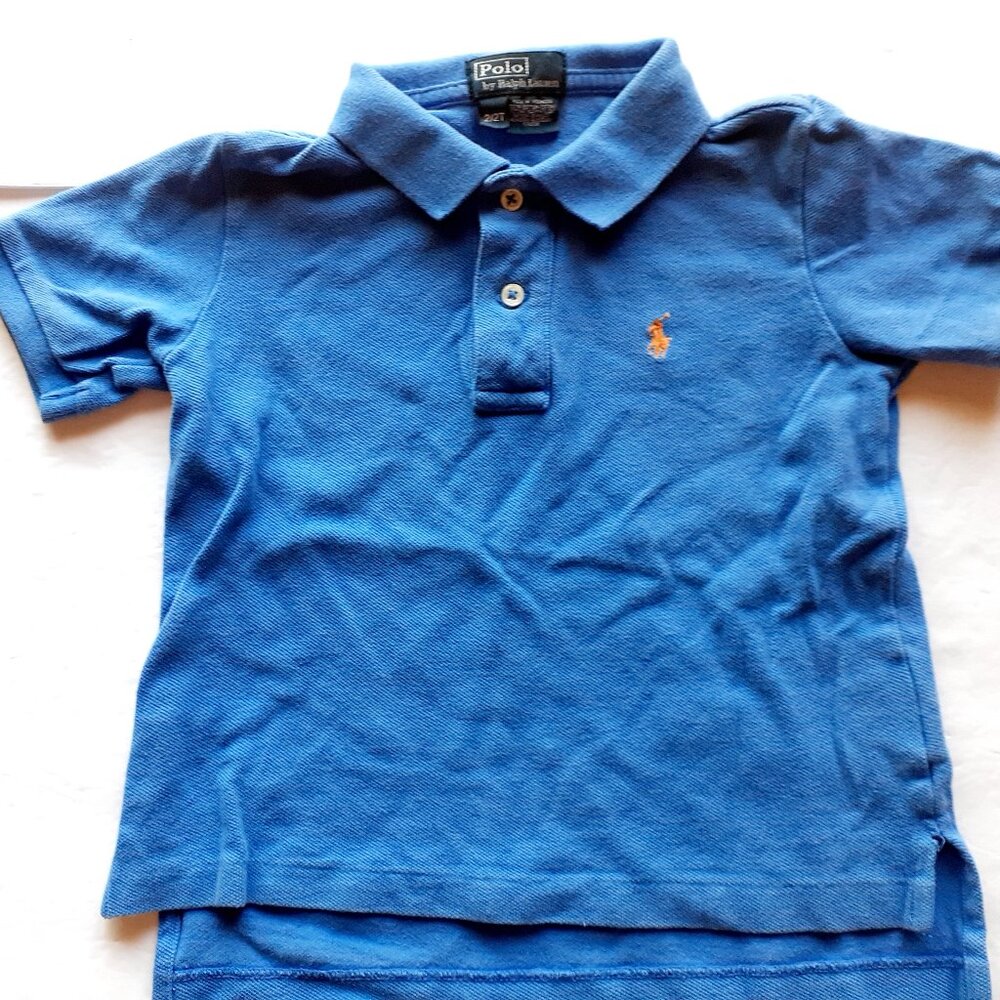 Polo Ralph Lauren Boys Shirt Blue Short Sleeve Size 2T
